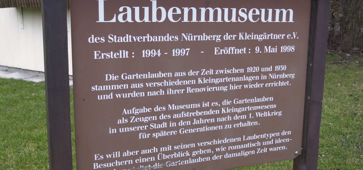 Laubenmuseum Erklärungstafel am Laubenmuseum