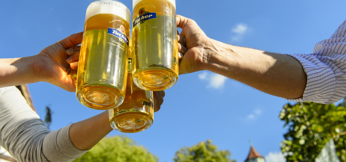Genießen Sie die Bierspezialitäten der Tucher Brauerei