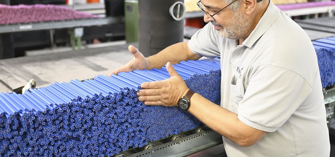 Stiftfertigung in der Produktion von Faber Castell 