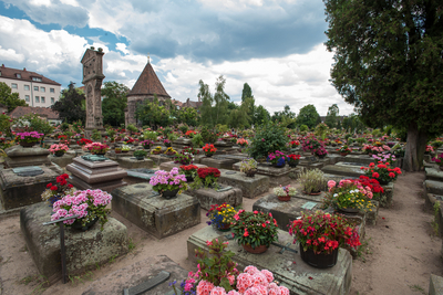St. John's Cemetery with flowers