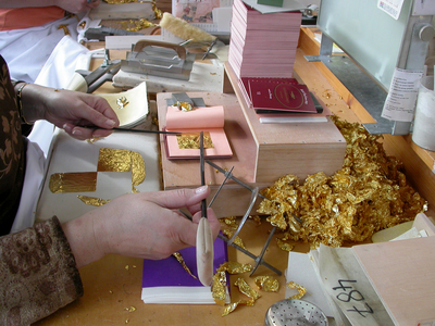 Blattgoldverabeitung in der Goldschlägerstadt Schwabach