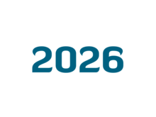 Zahlenfolge '2026' in blauer, fetter Schrift auf weißem Hintergrund.