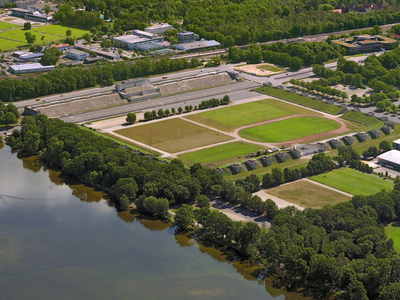 Luftbild Zeppelintribüne und Zeppelinfeld 2020 © Hajo Dietz