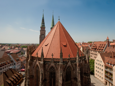 Die Sebalduskirche von oben