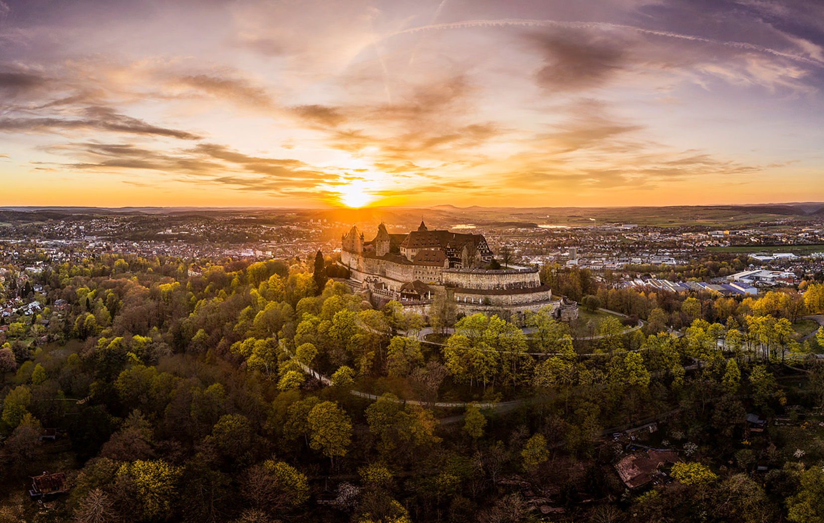 Veste-Panorama-Sonnenuntergang © Coburg Marketing - Rainer Brabec