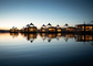 Eco Lodges Floating Village Brombachsee - Floating Village im Abendlicht - &copy; Eco Lodges GmbH